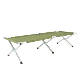 Portable Folding Camping Bed With Tote Bag - Army Green