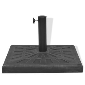 vidaXL Parasol Base Resin Square Black 26.5 lb
