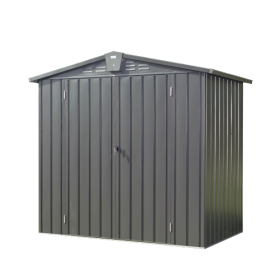 Outdoor Storage Shed 6.5x 4.2Metal Garden Shed For Bike, Trash Can, Tools, Lawn Mowers,Galvanized Steel Outdoor Storage Cabinet With Lockable Door For