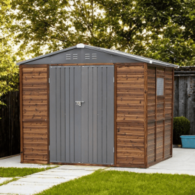 6x8FT Iron-Wood Combination Tool Shed  A Perfect Blend Of Nature And Functionality
