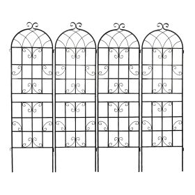2-Pack Metal Garden Trellis 71x19.7Rustproof For Climbing Plants Outdoor