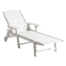 77in White Adjustable Backrest HDPE Reclining Bed