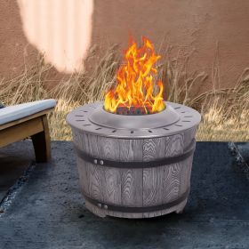 Smokeless Firepit With Wood Pellet/Twig/Wood As The Fuel, Wood Look