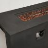 Dark Grey 70inch Concrete Large Fire Pit Table
