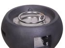 New Design Product Faux Concrete Texture Round Dark Propane Outdoor Fire Pit