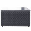9 Piece Garden Lounge Set with Cushions Poly Rattan Black