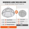 VEVOR Firepit Spark Screen Lid, 40" Diameter, Outdoor Firepit Ring Cover Round Accessories, Fire Pit Metal Cover, Easy-Opening Stainless Steel Fire Ri
