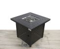 Living Source International 25" H x 30" W Steel Propane/Natural Gas Fire Pit Table (Black)