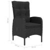 9 Piece Patio Dining Set Black