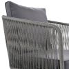 TREXM 4-Piece Patio Conversation Set, Solid Wood Loveseat, 2 Chairs and Table, Outdoor Conversation Group with Cushions for Backyard, Poolside, Garden