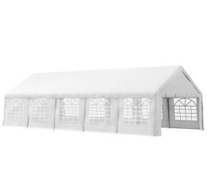 32x16 Outdoor Canopy Tent, Heavy Duty Carport With Cathedral Window, Removable Sidewalls, White, For Party, Wedding Tent (Color: White)