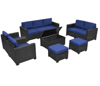 10 Piece Patio Furniture Set (Option: W1703S00048)