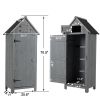 30.3"L X 21.3"W X 70.5"H Outdoor Storage Cabinet Tool Shed Wooden Garden Shed Gray