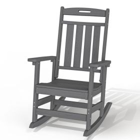 HDPE-Plastic-Outdoor-Rocking-Chair (Option: Grey-2pack)