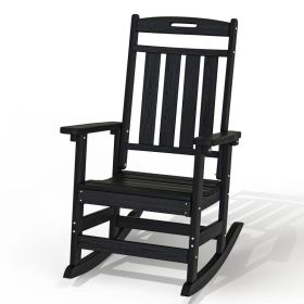 HDPE-Plastic-Outdoor-Rocking-Chair (Option: Black-2pack)